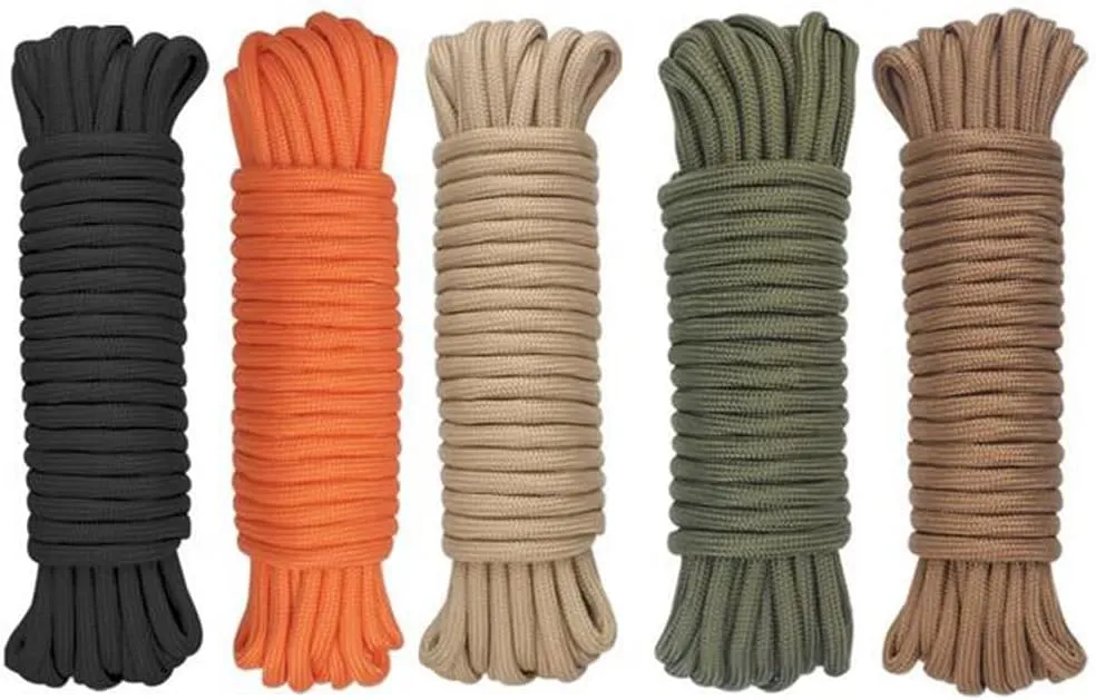 100Feet 6mm Diamond Braid Nylon Rope, Thick All Purpose Flag Line Utility Line,15 Strand High Strength Utility Cord for Commercial, Anchors,Crafts, Towing, Cargo, Tie-Downs, Boat Docks, Fishing