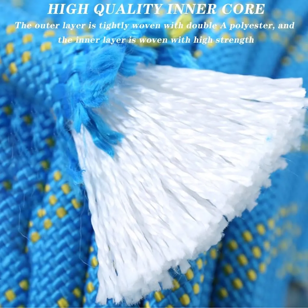 10m~200m Braided Utility Rope 10mm Static Rope Heavy Duty Rescue Rope Escape Utility Cord Lightweight Strong Versatile Rope for Camping, Survival, DIY, Knot Tying
