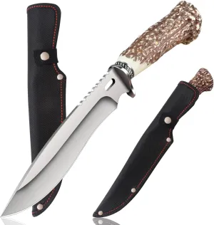11 Inch Fixed Blade Survival Hunting Knife,Camping knives,Fixed knife with sheath,Full Tang,Includes Nylon Sheath-Hunting,EDC