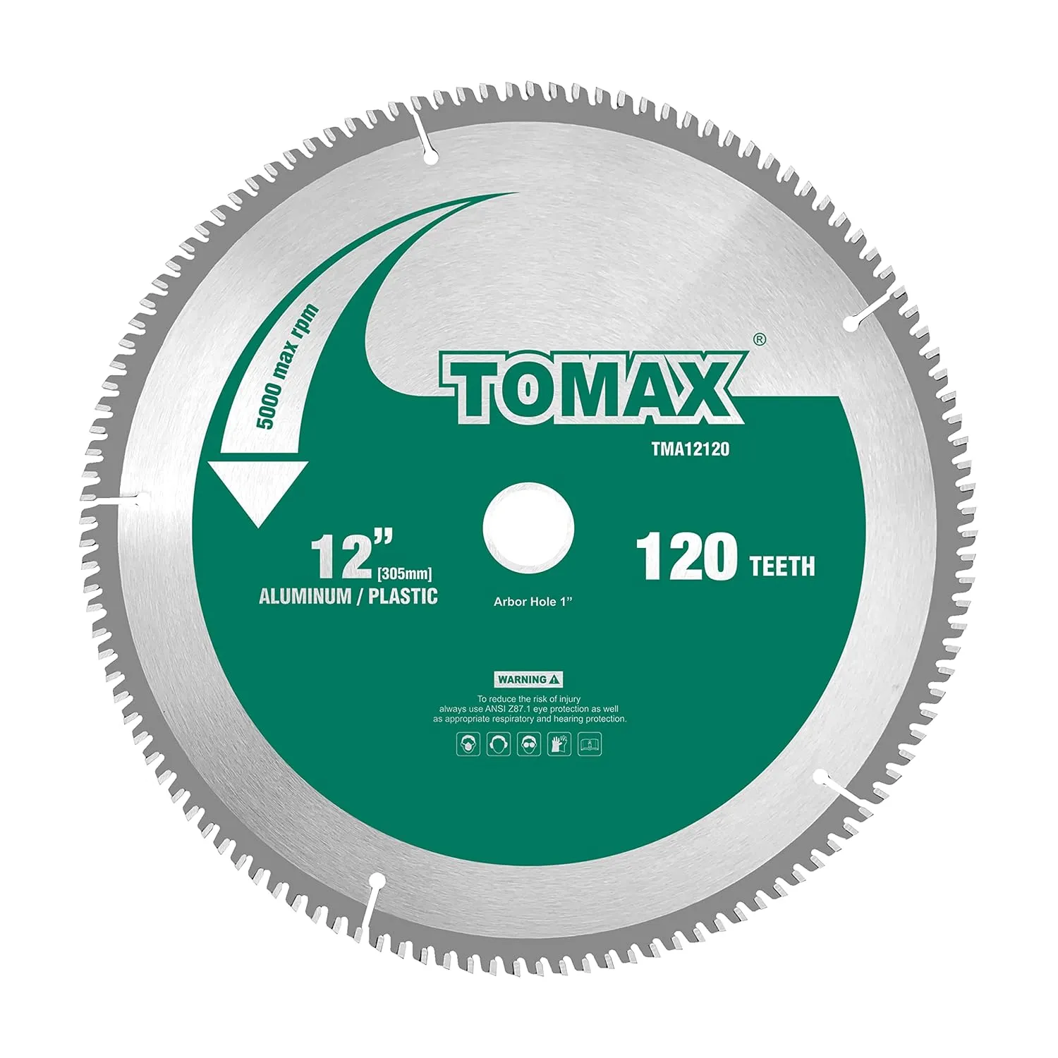 12-Inch 120 Tooth TCG Thin Aluminum and Non-Ferrous Metal Saw Blade with 1-Inch Arbor