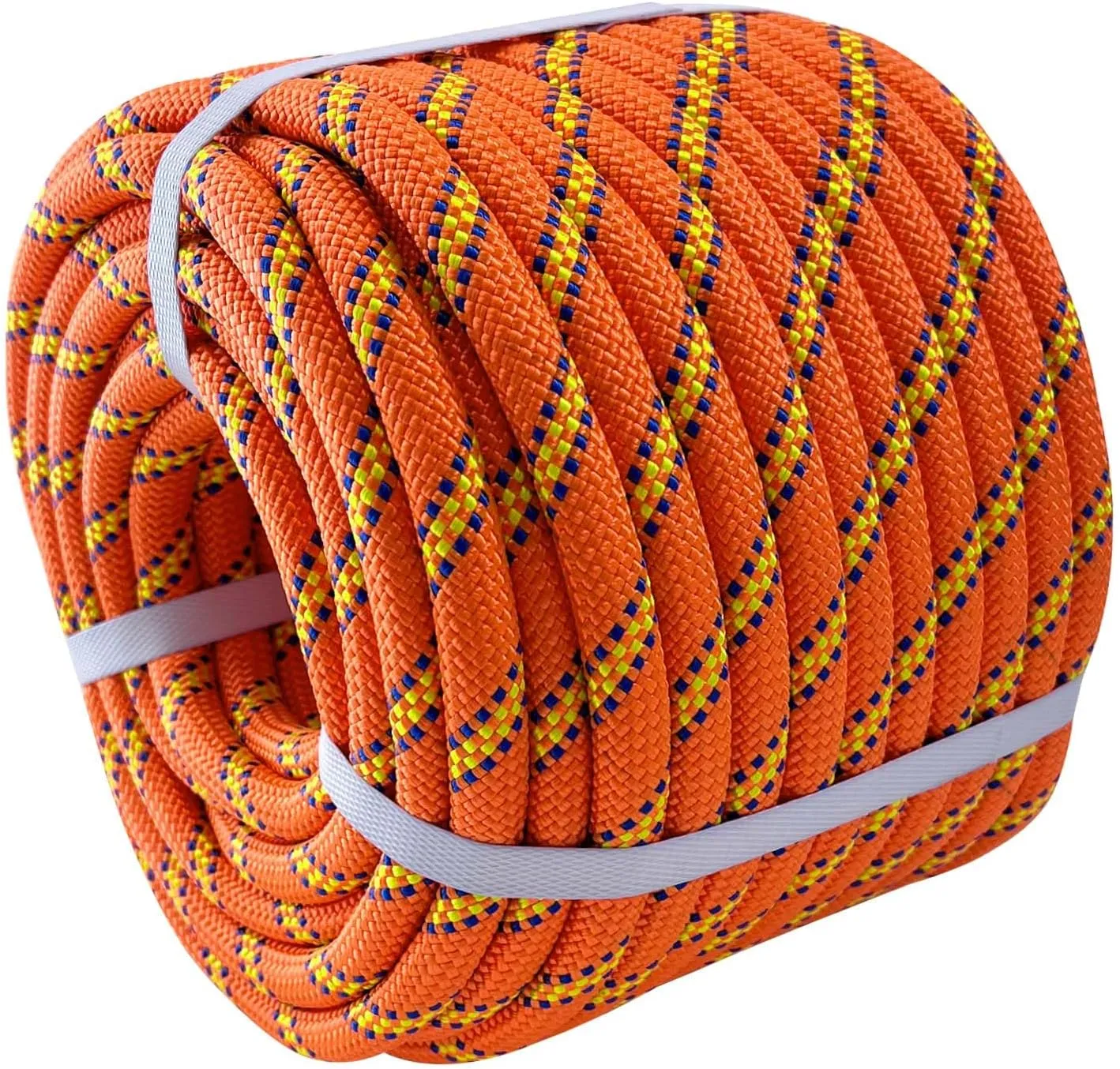 1/2 Inch Double Braided Arborist Rope, 125 Feet High Strength Polyester Rope Utility Ropes for Tree Work Pulling Swing Towing Camping, Orange