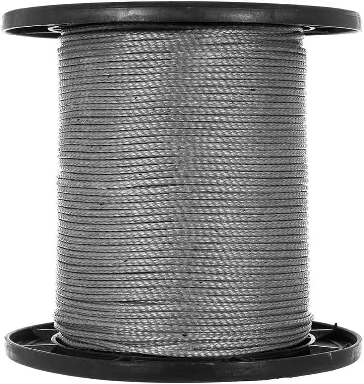 12 Strand DyMax Rope - Gray - Emergency Line, Towline, Utility Winch, Pulling Line, Recreational Line, Rigging Line - (1/8 Inch, 25 Feet)