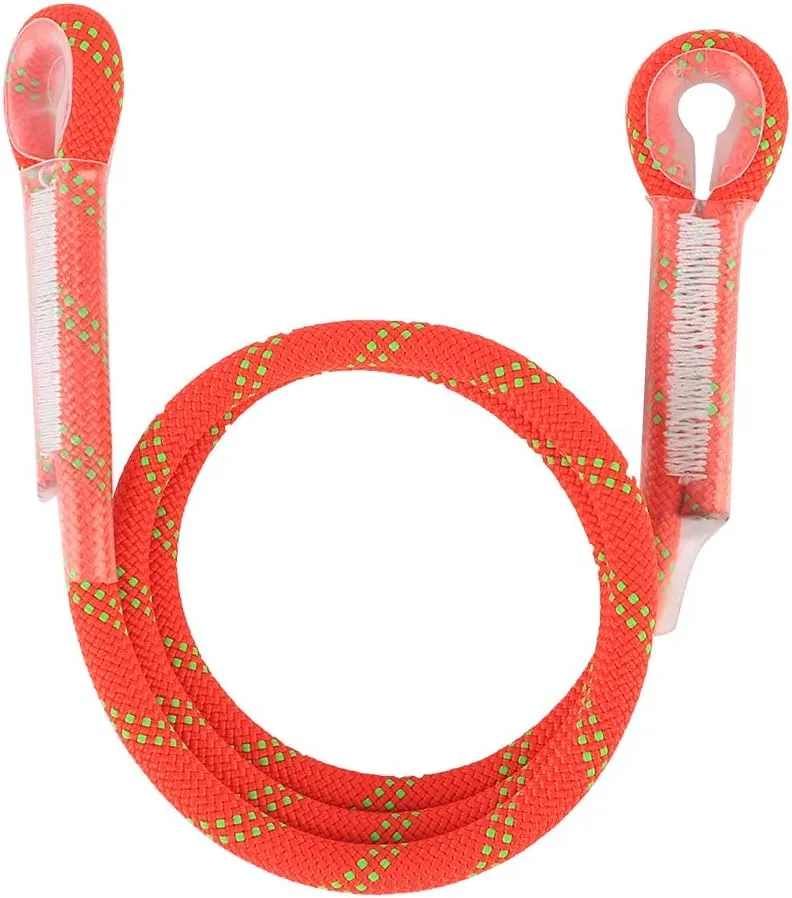 120cm/47.24inch Nylon Rock Climbing Sling Rope, 22KN Tension Rock Climbing Webbing Straps Brakedown Survival Anti Fall Lanyard Mountaineering Sling