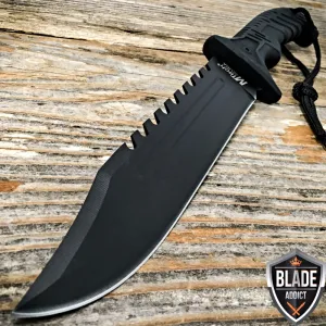 13" M-Tech Black Hunting Fixed Blade Knife
