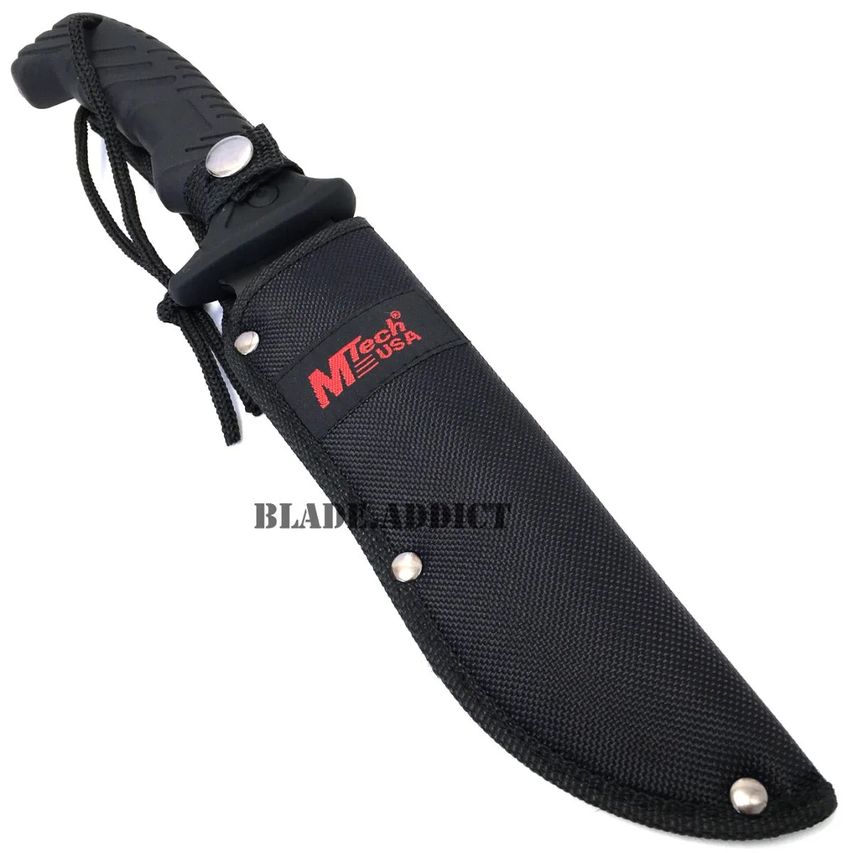 13" M-Tech Black Hunting Fixed Blade Knife