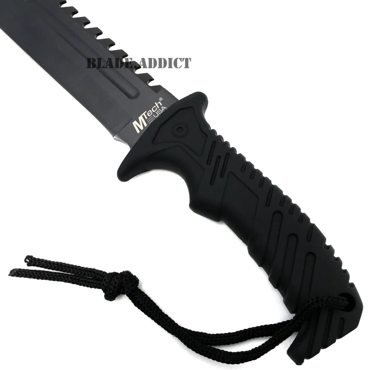13" M-Tech Black Hunting Fixed Blade Knife