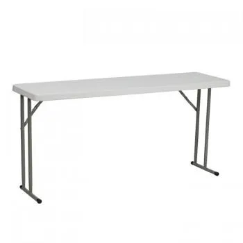 18''W X 60''L GRANITE WHITE PLASTIC FOLDING TRAINING TABLE [RB-1860-GG]