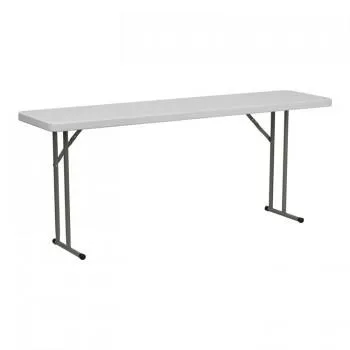 18''W X 72''L GRANITE WHITE PLASTIC FOLDING TRAINING TABLE [DAD-YCZ-180-GW-GG]
