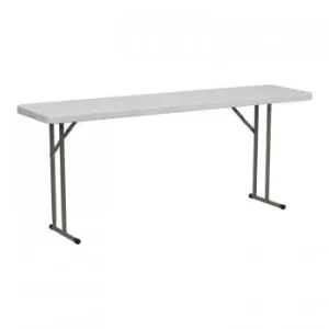 18''W X 72''L GRANITE WHITE PLASTIC FOLDING TRAINING TABLE [DAD-YCZ-180-GW-GG]