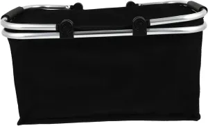1pc Extra Large Insulated Picnic Box Portable Cooler with Aluminum Frame Heat Preservation for Outdoor Use Folding Design for Black