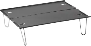 1set Folding Alloy Camping Table Portable Outdoor Picnic Table Easy Setup for Camping Travel and Picnics Black Design
