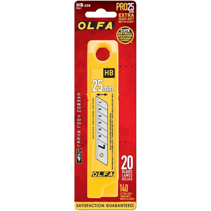 20 Pack 25mm  SanpOff Utility Blades