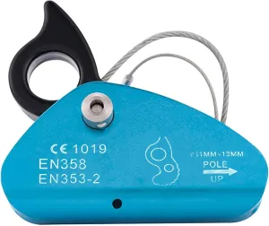20KN Rope Grab, Rope Grab Ascender Riser Adjuster Self-Locking Fall Protection Belay Device for Rocking Climbing Protection Rescue Fit for 11~13 MM Rope