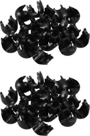 20Pcs Climbing Rope Net Plastic Connector Net Buckle for Outdoor Amusement Swing Climbing Rope Parts Black