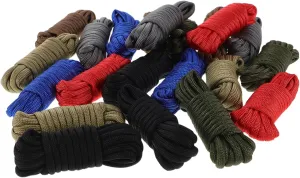 21rolls Braided Camping Rope - 4mm Heavy-Duty Tent Rope Nylon String Utility Cord Guylines for Outdoor Camping Climbing Training Tent Tarp and Gear