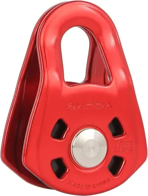 23kN Micro Pulley CE UIAA Certified - Side Plates Swing Pulley with Ball Bearing, Prusik Minding Pulley for Climbing, Rescue, Lifting, Hitch Tending, Zipline