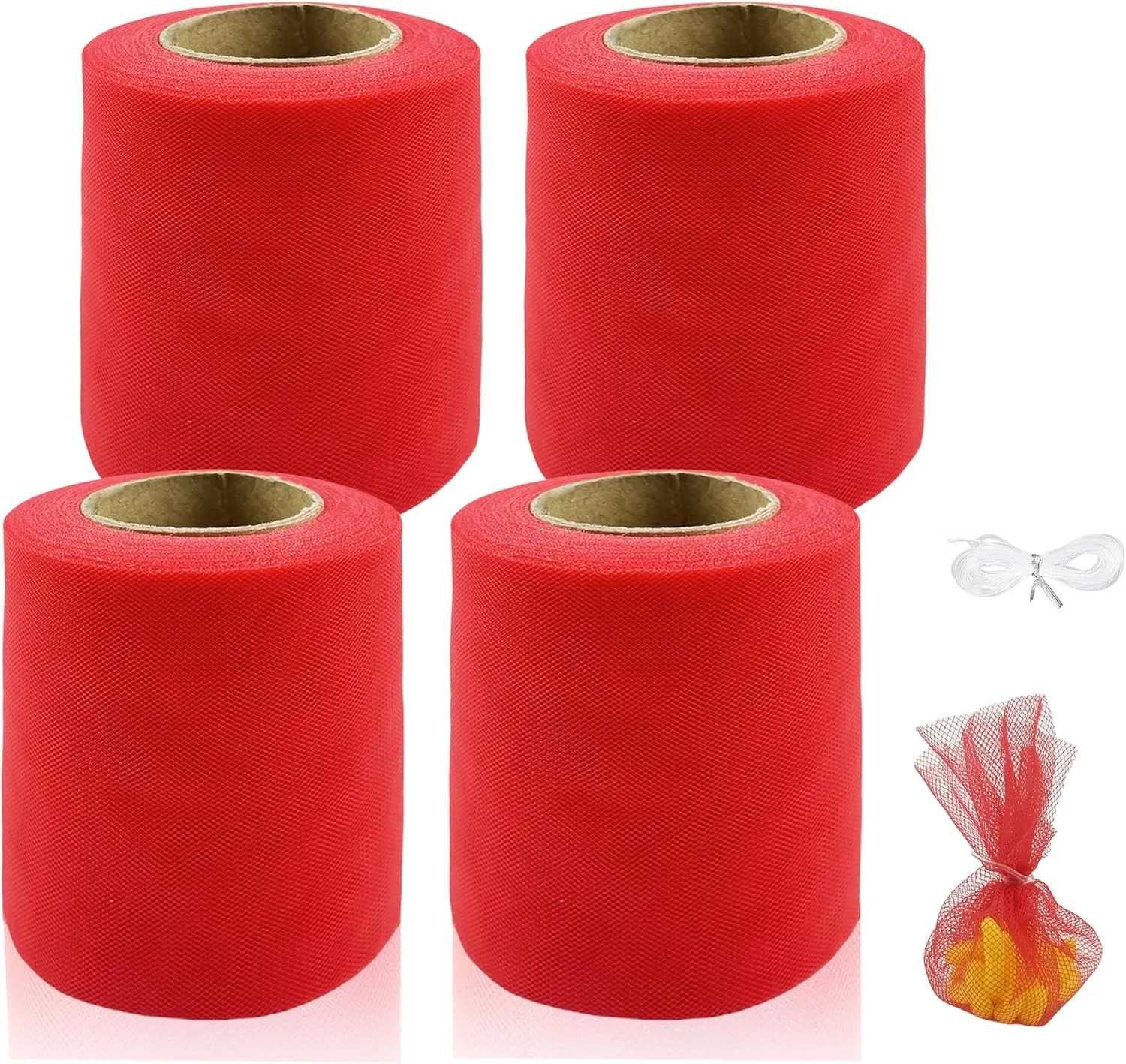 288Ft Fishing Soft Spawn Net - 3'' Wide Bait Net Salmon Net Spawn Bags Fishing Bait Mesh Holder Accessories for Roe Bags(4rolls)