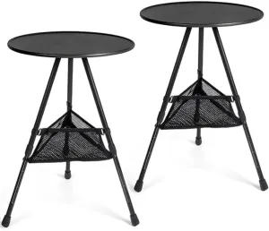 2pcs Outdoor Folding Table,Portable Table,Outdoor Compact Folding Table, Camping Table,Folding Portable Picnic Table,Lightweight Outdoor Table, for Travel Foldable Table, 14.56 x (14.17-2) inches