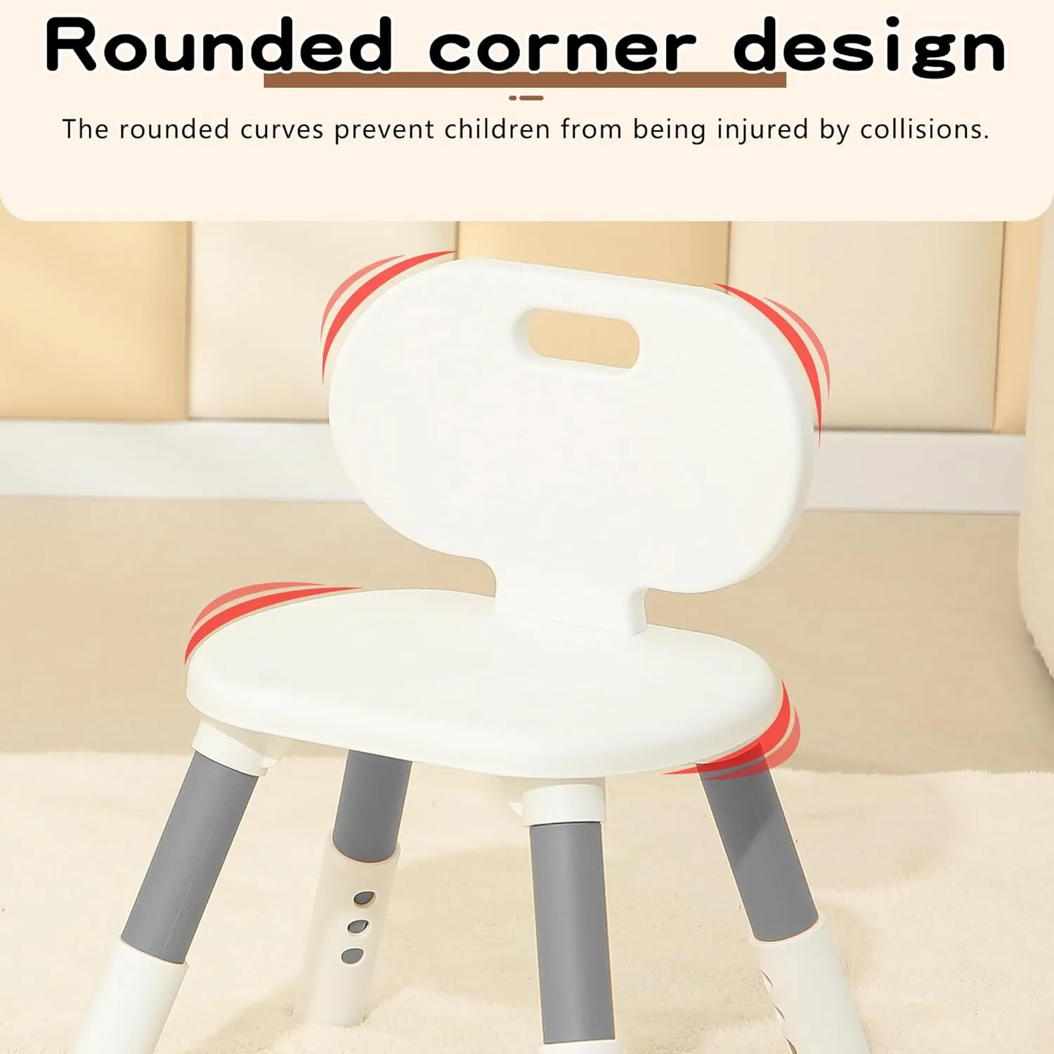 3 Level Height Adjustable Kids Chairs Plastic Preschool Chair Durable and Lightweight Child Chair with a Maximum Load Capacity of 130 pounds Suitable for Day Care, Classroom, and Home (3-Pack Grey)