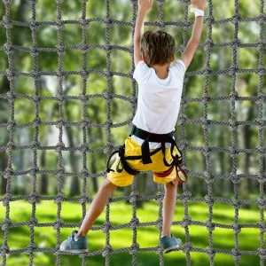 3.3' X 6.6' Polyester Playground Net, Heavy Duty Large Military Climbing Cargo Net, Kids Safety Protection Net, Rope Ladder, Swingset, for Kids & Adult, Indoor & Outdoor, Treehouse, Jungle Gyms …