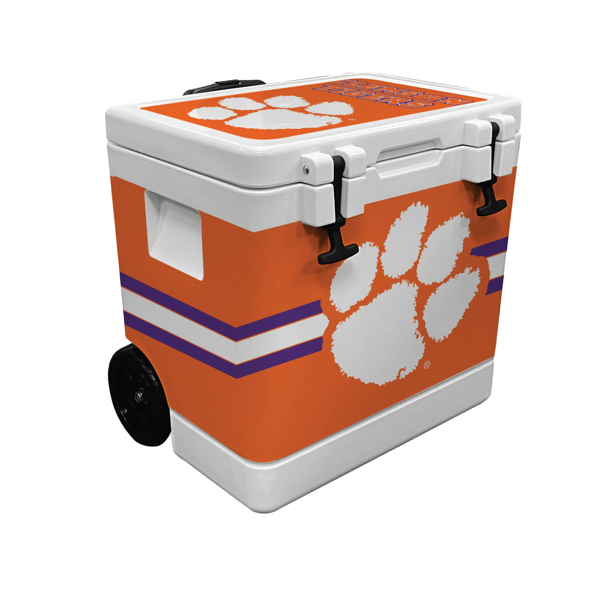 37qt Clemson Tigers Rotomolded Wheeled Cooler
