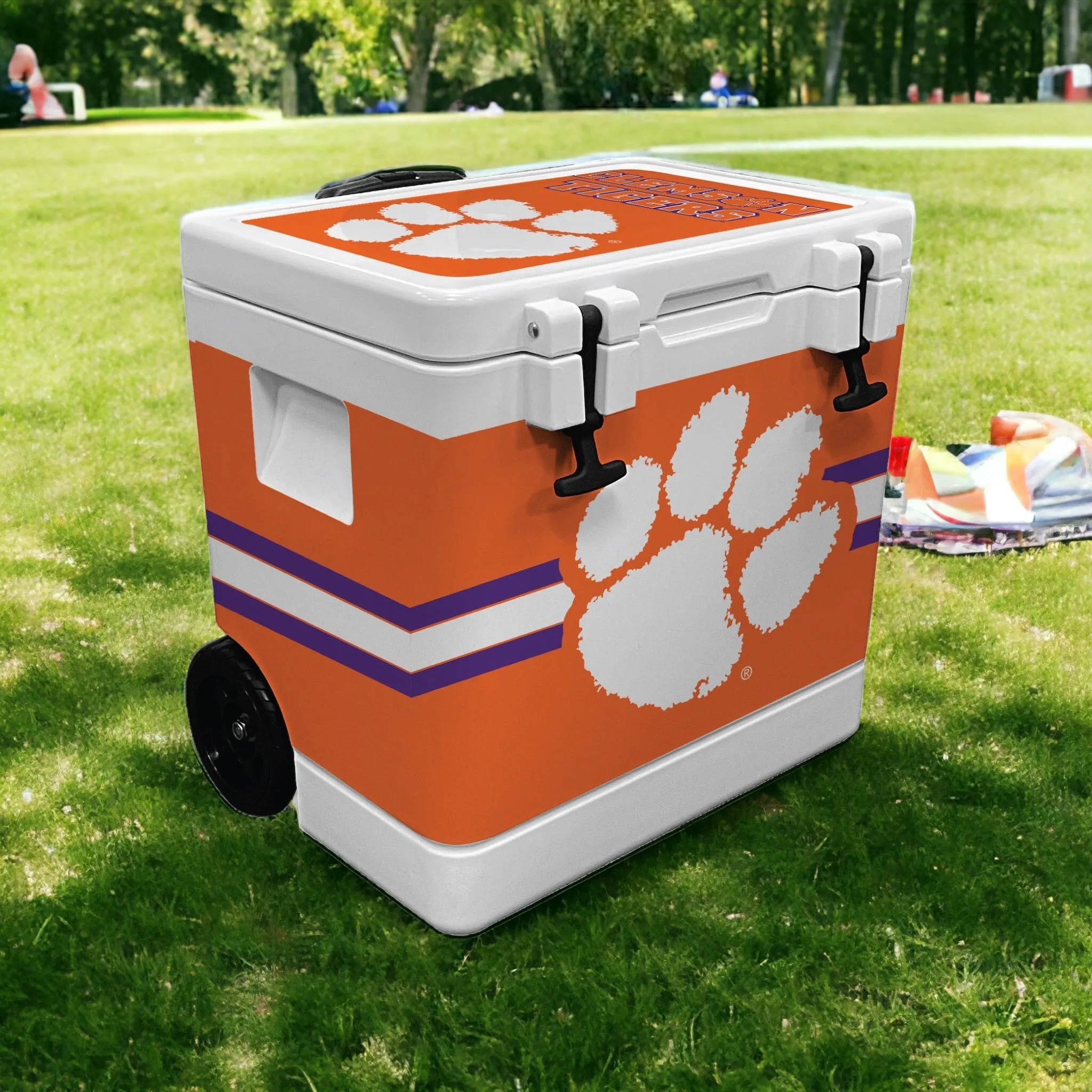 37qt Clemson Tigers Rotomolded Wheeled Cooler
