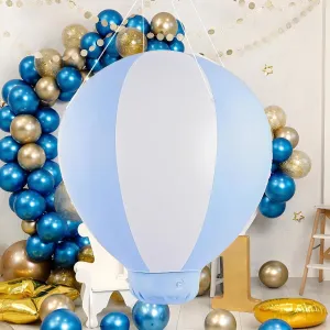 3FT Hot Air Balloon Decorations, Hot Air Balloon with Air Pump, Big Hot Air Balloon for Party, Hanging Balloon for Girls Boys Baby, for Birthday Wedding Exhibitions, Blue