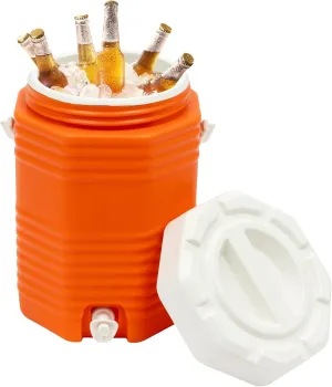 4 gal Deep Freeze Cooler, Insulated Drink Cooler- 48H Cold Insulation, 12H Warm Insulation, Portable Sports Cooler Water Beverage Dispenser for Beach, Picnic, Camping, Tailgating