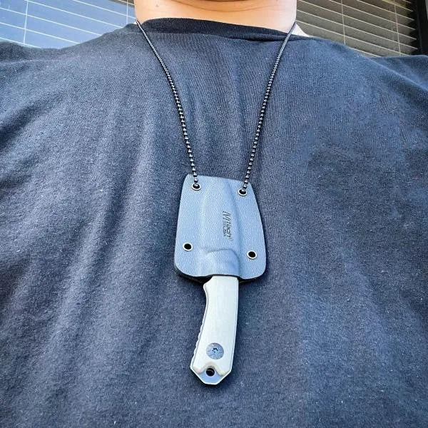 4.75" M-TECH Military Combat Tactical Fixed Blade Neck Knife w/ Chained Sheath