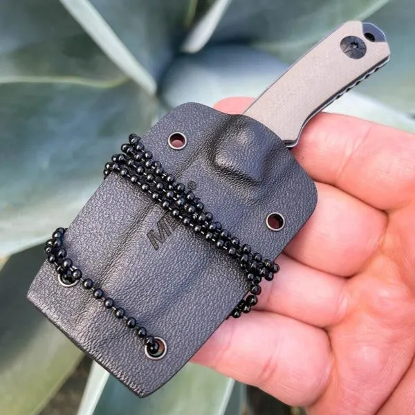 4.75" M-TECH Military Combat Tactical Fixed Blade Neck Knife w/ Chained Sheath