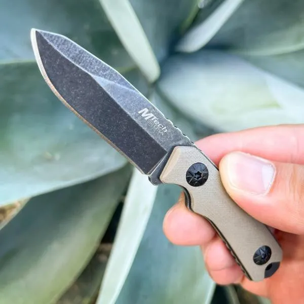 4.75" M-TECH Military Combat Tactical Fixed Blade Neck Knife w/ Chained Sheath