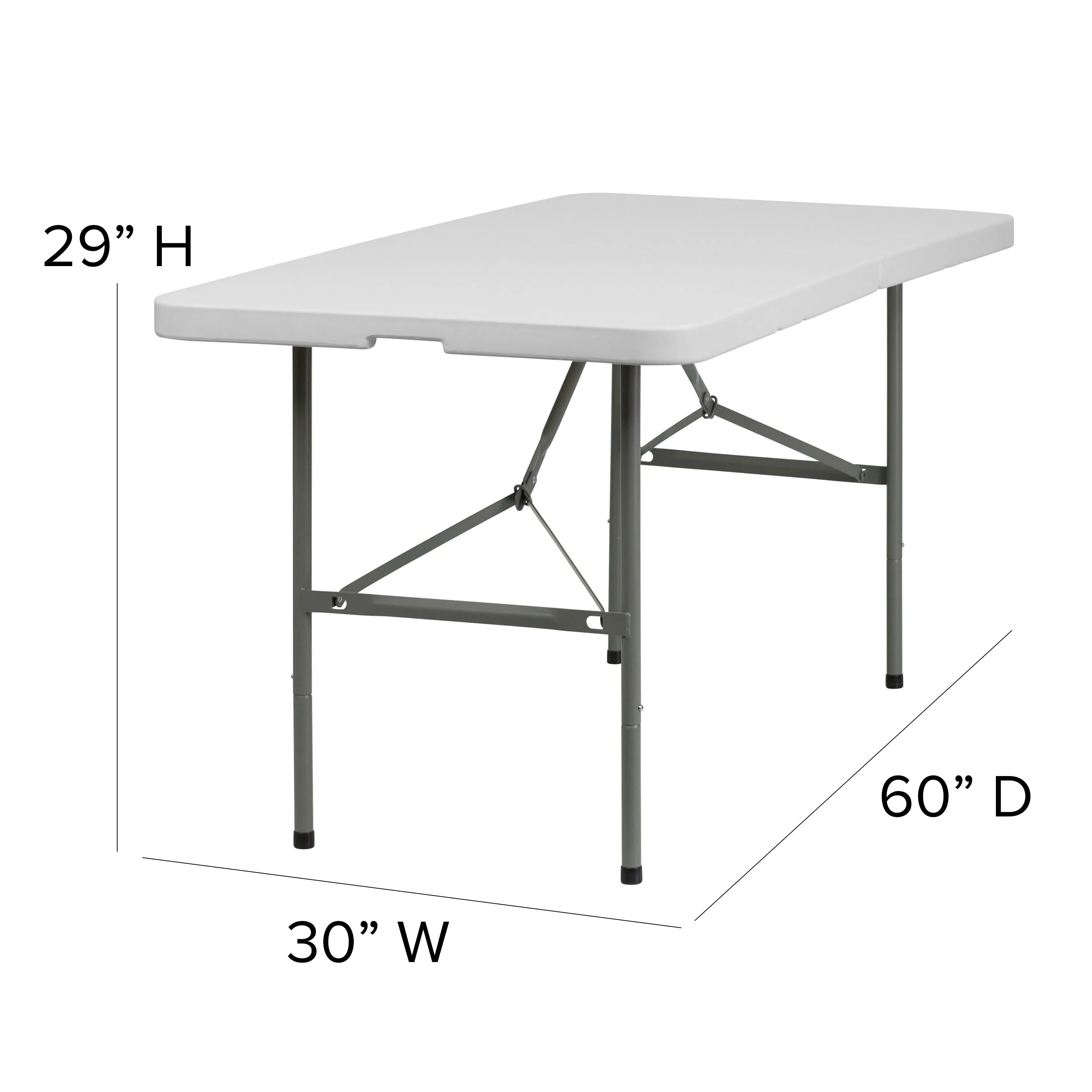 5-Foot Bi-Fold Plastic Folding Table