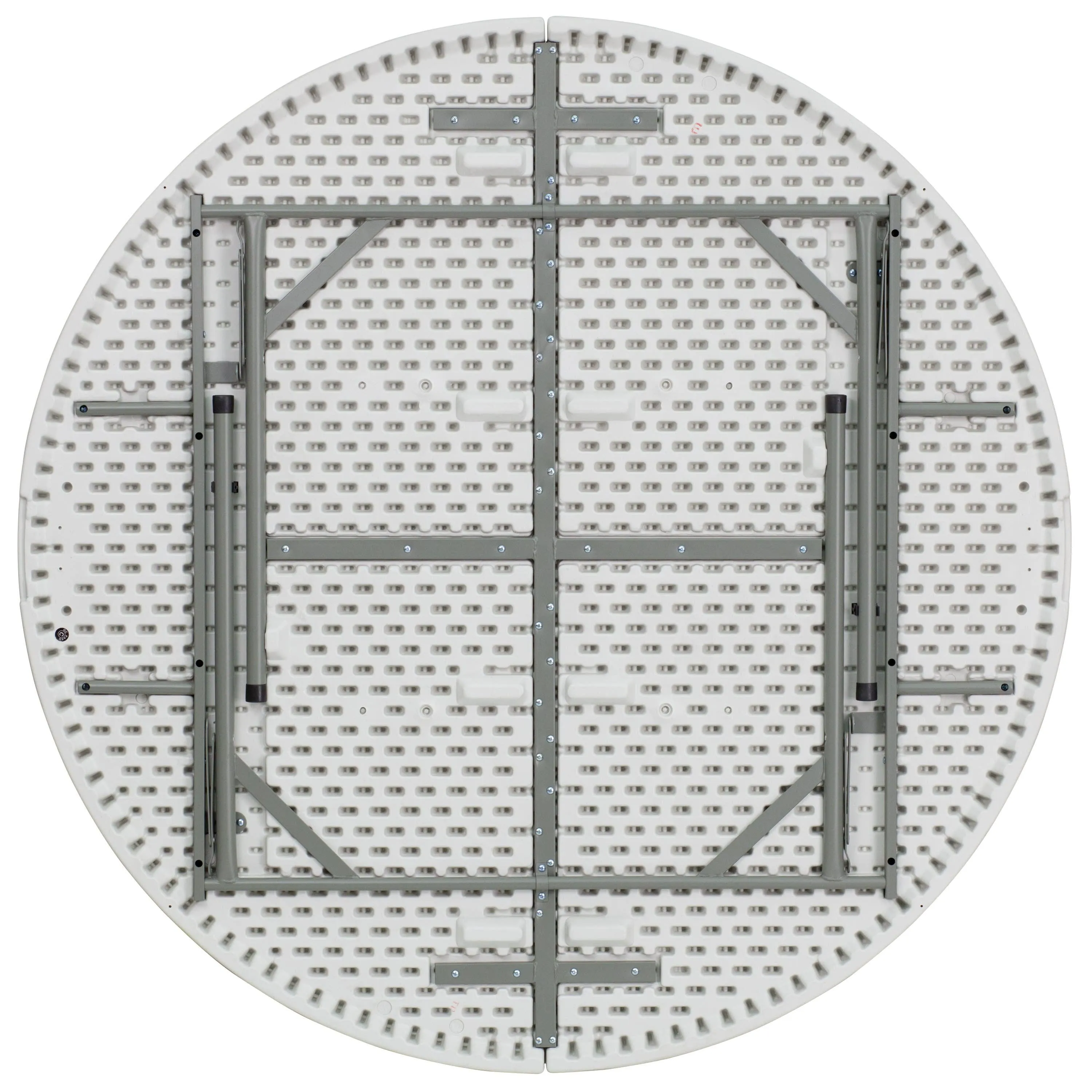 5-Foot Round Plastic Folding Table