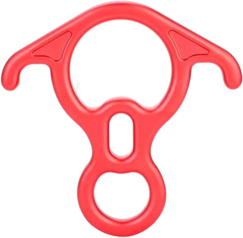50KN Rescue Figure 8 Descender Climbing Belaying and Rappelling Gear Belay Device7 075 Aluminum Alloy Rigging Plate Climbing Rigging Belay Downhill Equipment