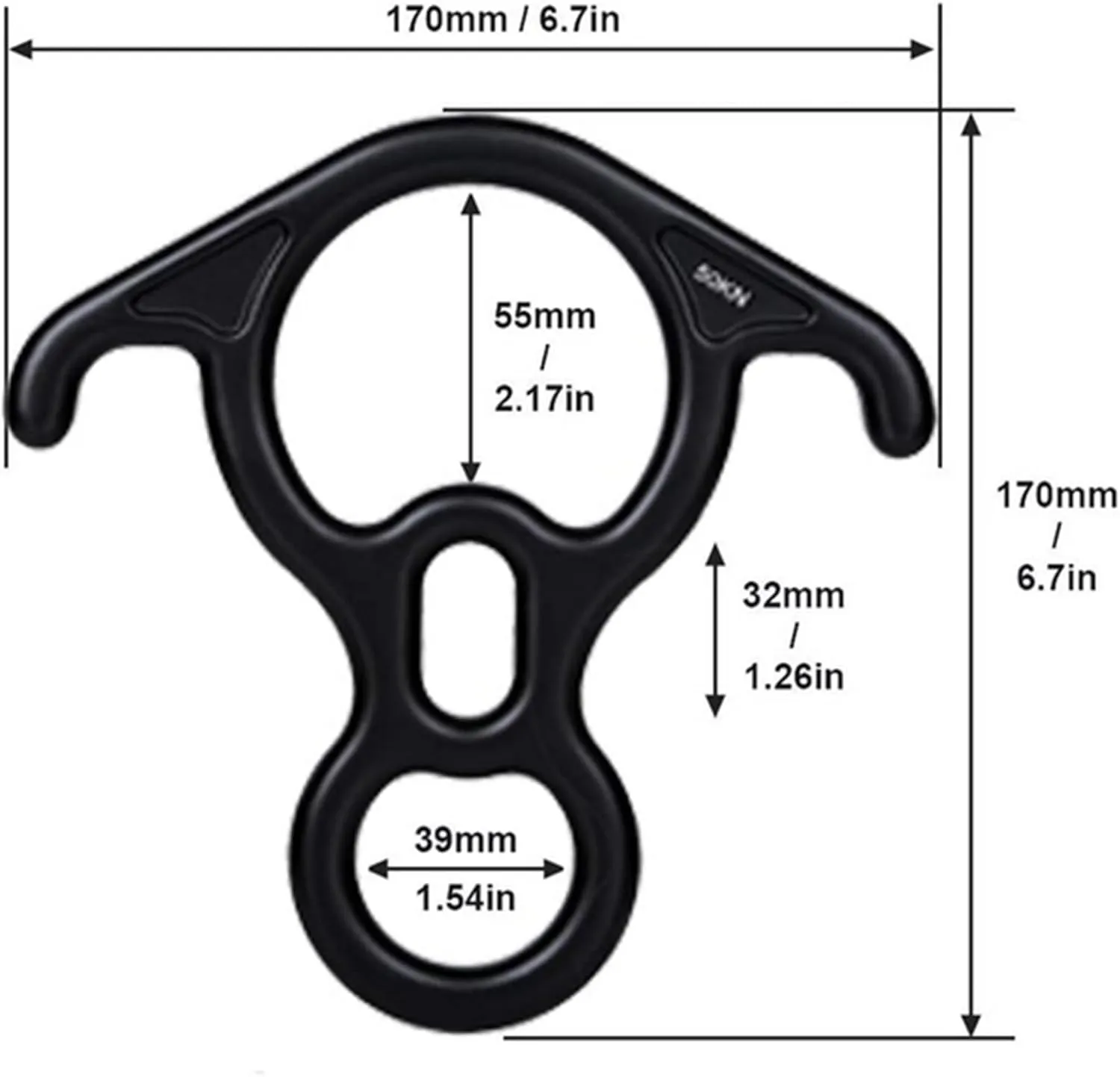 50KN Rescue Figure Belay Device Tools Descender Rappelling Gear for Rock Climbing, Rescue Equipment