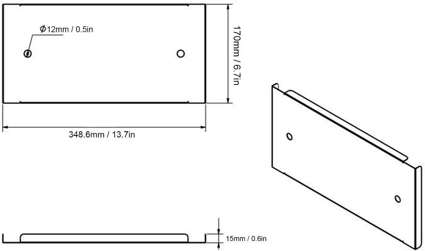 50L Aluminum Storage Box Board, Aluminum Alloy Easy Installation Camping Table Board for Blackdog (Flat Tabletop)