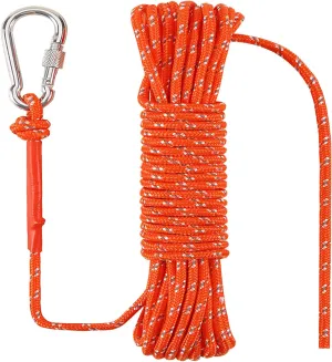 5/16 in (8mm) x 98 ft (30Meter) Marine Floating Rope for Boating, Fishing, Rafting, Camping, Hiking, Hunting, Anchor, Mooring, Dock Lines, Kayak, Canoe, Rescuing Reflective Orange