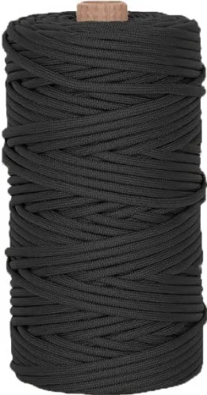 550 Paracord Military Type III 7 Strand Rope Utility Cord Roll Tube 300 Feet USA Made - Black