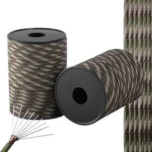 550 Paracord Rope,100ft/330ft 9 Strand Parachute Cord 4mm,Tactical Paracord Rope para Cord Lanyard for Climbing,Tent,Camping,Hammock,Clothsline,Hiking,Fishing,Survival Bracelet
