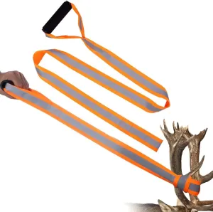 5Ft Hunting Deer Drag Rope, Reflective Strap with Non-Slip Handle for Secure Dragging of Animals and Gear