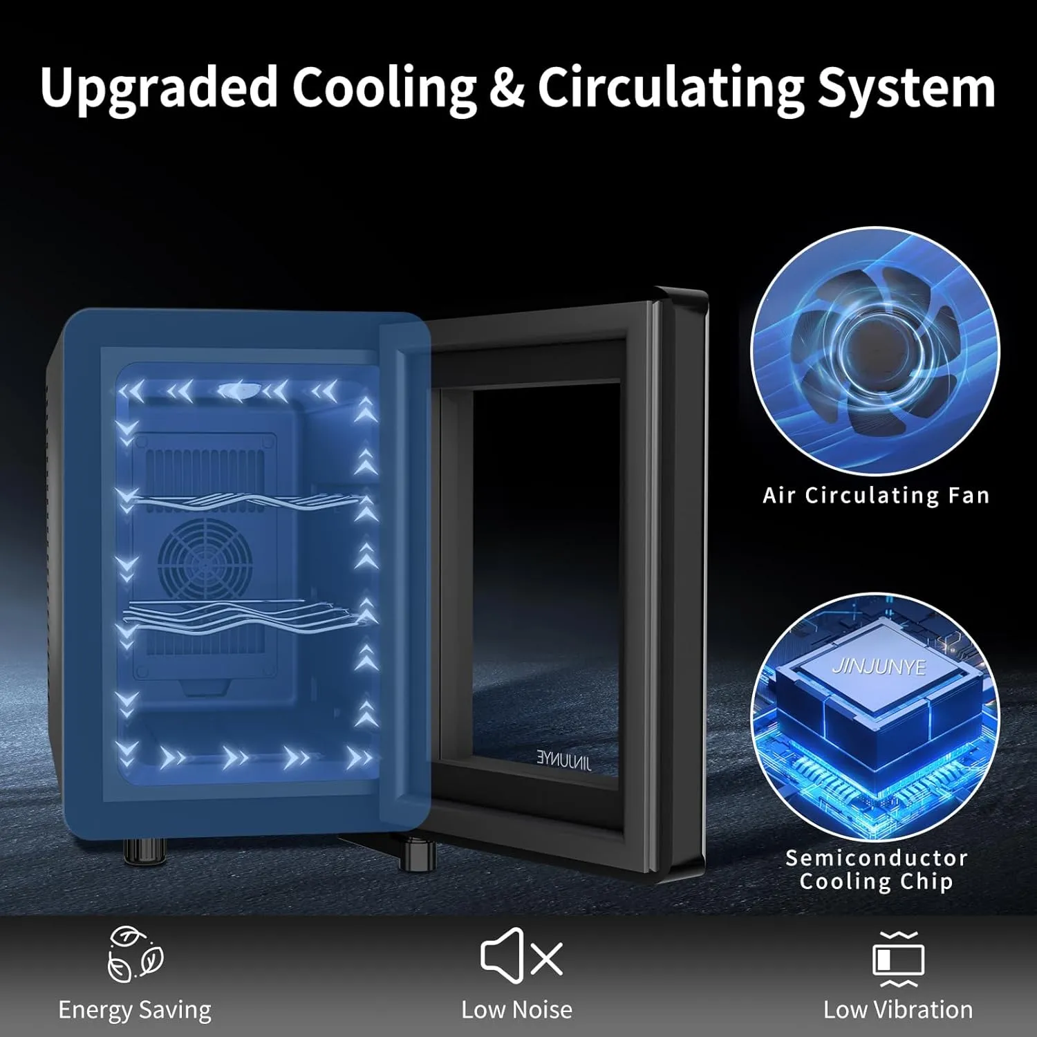 6 Bottle Wine Cooler, Wine Fridge Small with Digital Temperature Control, 46-65℉, Countertop Wine Cooler Refrigerator, Mini Freestanding Wine Cellars Glass Door, Gift for Wine Lover