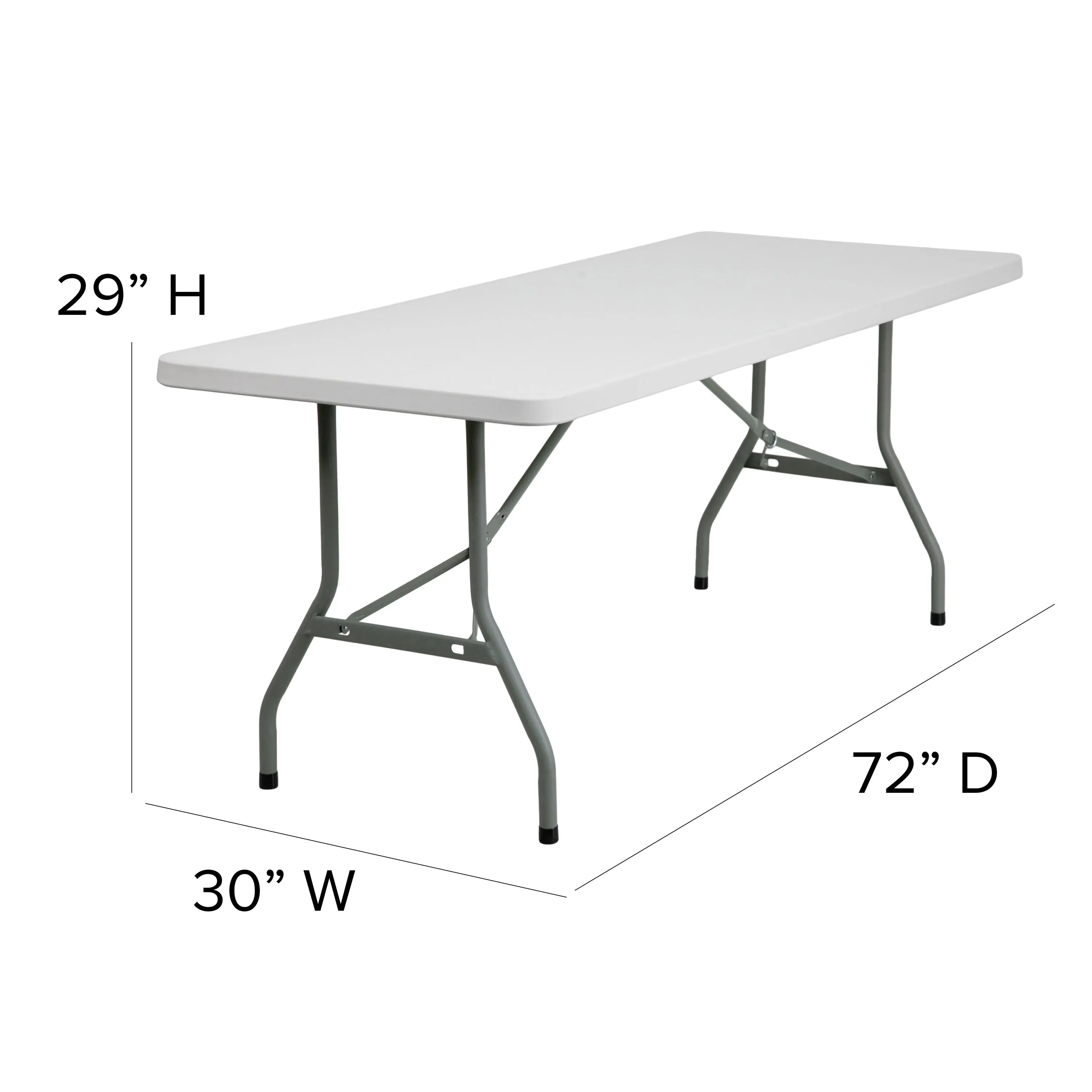 6-Foot Plastic Folding Table