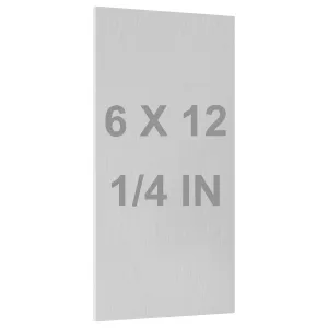 6061 T651 Aluminum Sheet Metal 6 x 12 x 1/4 Inch Flat Plain Aluminum Plate Covered with Protective Film, Heat Treatable Rectangle 6MM Thick Aluminum Metal Plate for Industrial