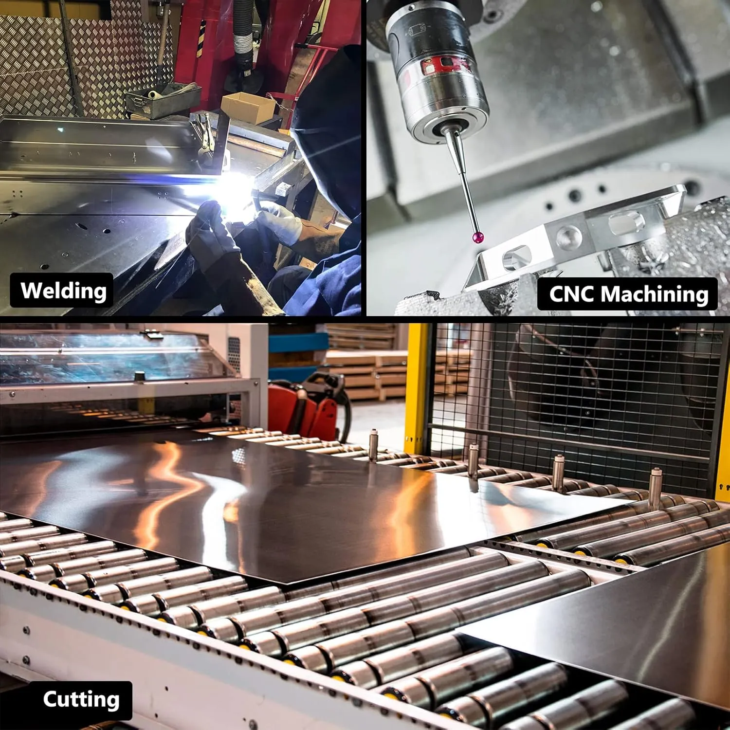 6061 T651 Aluminum Sheet Metal 6 x 12 x 1/4 Inch Flat Plain Aluminum Plate Covered with Protective Film, Heat Treatable Rectangle 6MM Thick Aluminum Metal Plate for Industrial