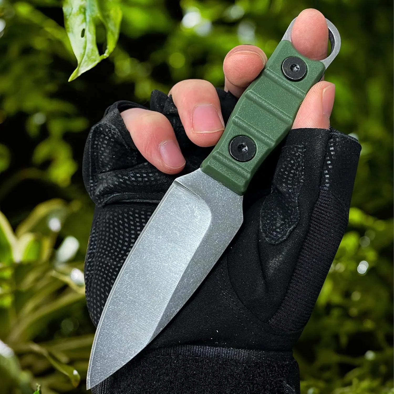 6.7 Inch EDC Small Fixed Blade Knife with Sheath and Clip, Full Tang Survival Knives for Men and Women, Camping Hiking Hunting Tools