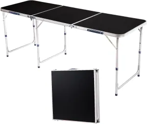 6ft Aluminum Alloy Folding Table for Camping, Outdoor Portable Folding Table