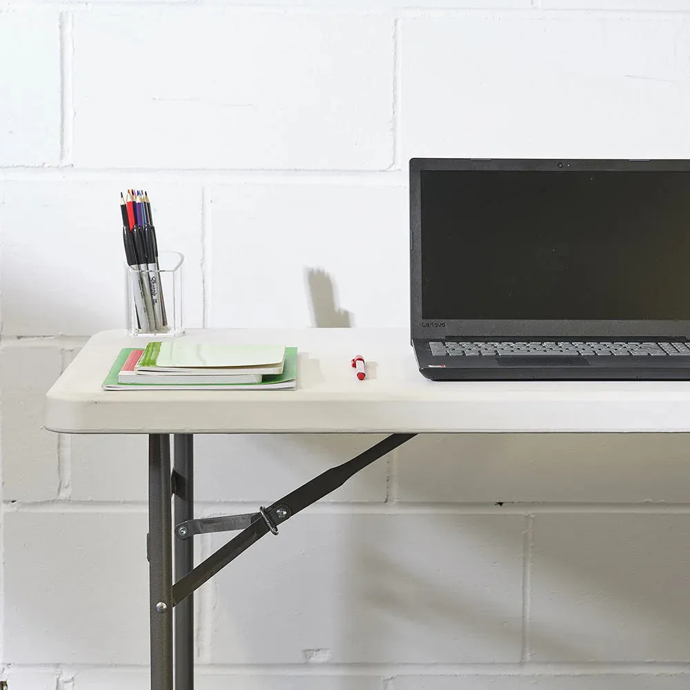 6ft Plastic Folding Trestle Table