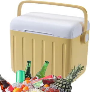 6L Outdoor Insulated Cool Box – Portable Camping Refrigerator with Ice Pack, Cooling Chest for Road Trips, Picnics, Beach, Car, Breast Milk, Travel, Construction Site, Fishing & Meal Prep