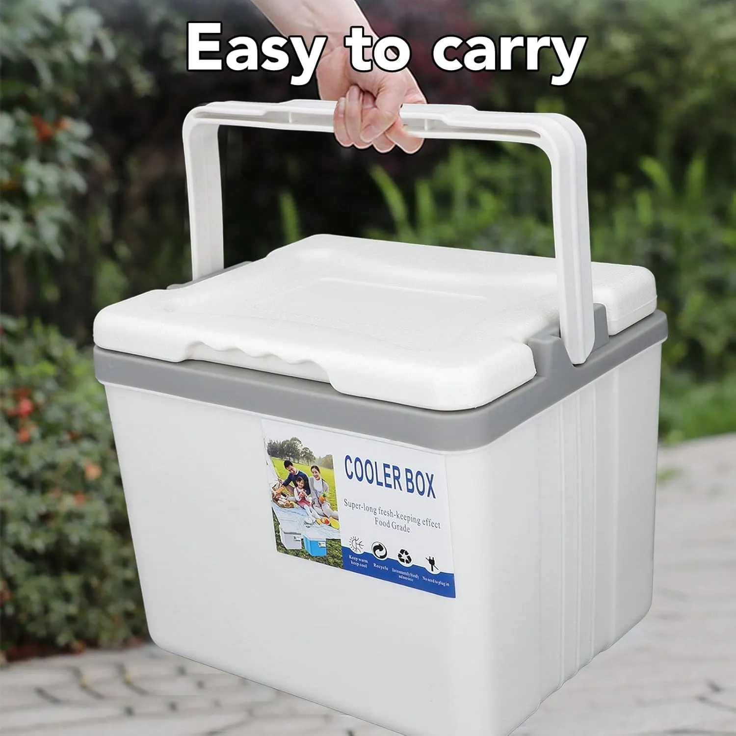 6L Portable Cooler, Insulated Hard Cooler, Insulated Portable Ice Chest Box, Leak Proof Ice Chest Box with Handle for Beach, Picnic, Camping, Tailgating, Groceries, Boating