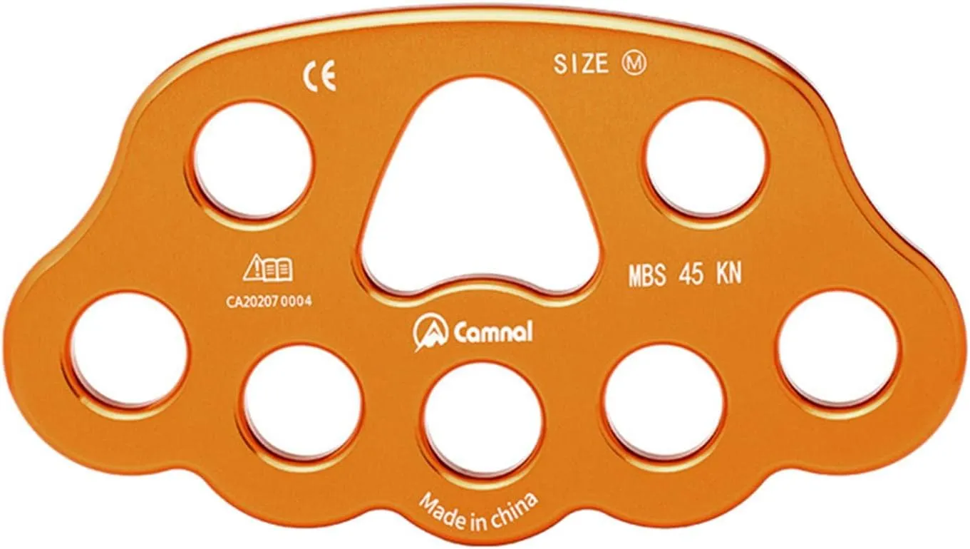 8-Hole Rigging Plate for Rock Climbing and Rappelling